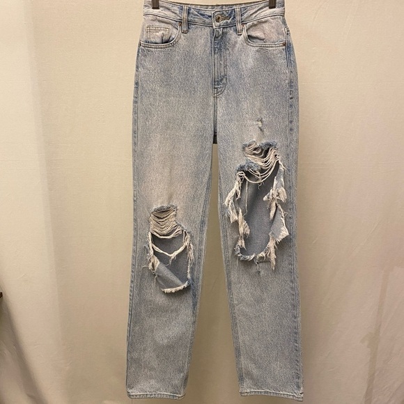 Pacsun Sz 25 (3) '90s Boyfriend Jeans High Rise Straight Leg Women’s Distressed - Picture 10 of 12
